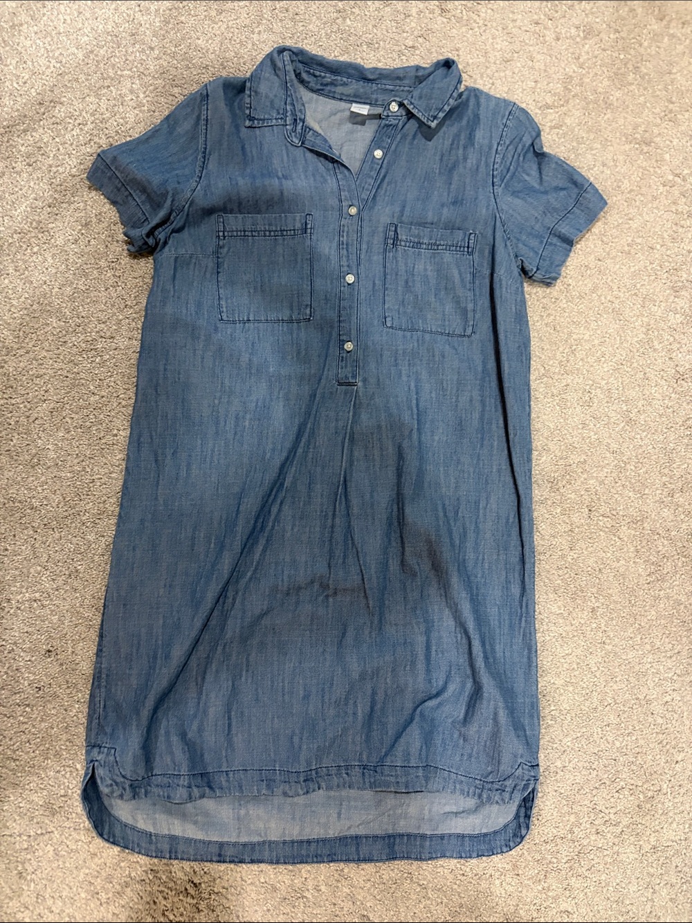 Old Navy Blue Denim Shirt Dress